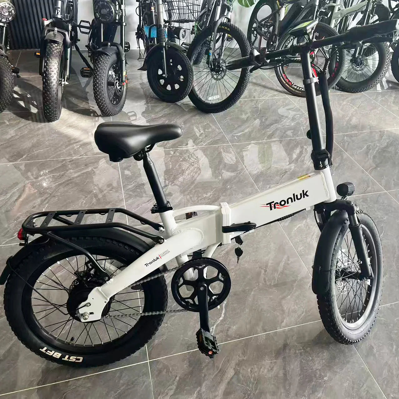 Free Shipping Folding Electric Bike with Front Suspension 20Inch 48V 720W 45Miles 5 Speed for Comfort Riding US Stock