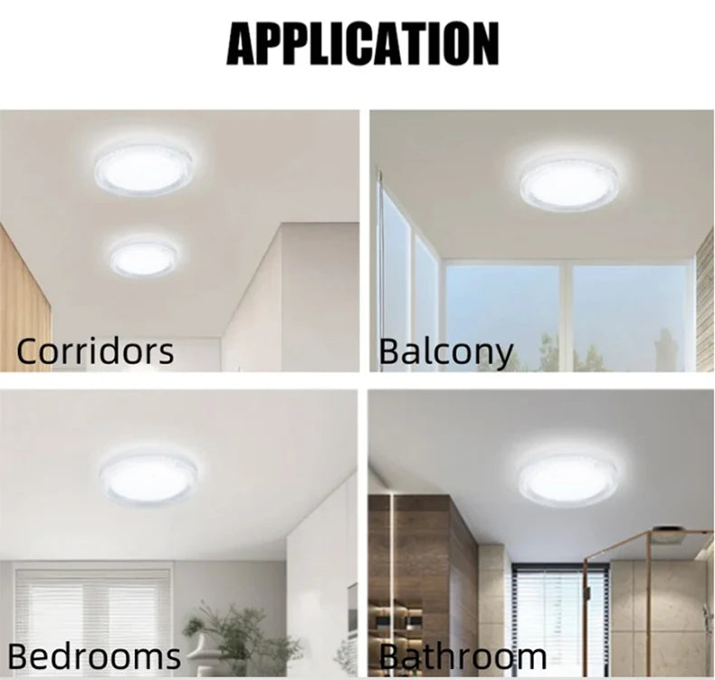 Modern Ultra Thin Crystal Ceiling light Round Ceiling Home Lamp Cool White Suitable for Balcony Kitchen Bedroom Light AC85-260V