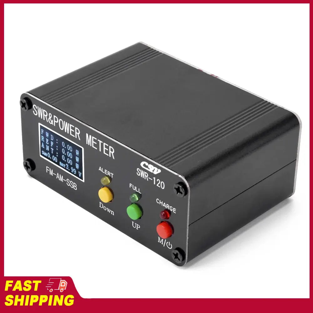 1.8-54MHz Shortwave Meter 120W SWR Digital Power Standing  Meter FM AM SSB Modes Power Meter Support SWR/Power Tool