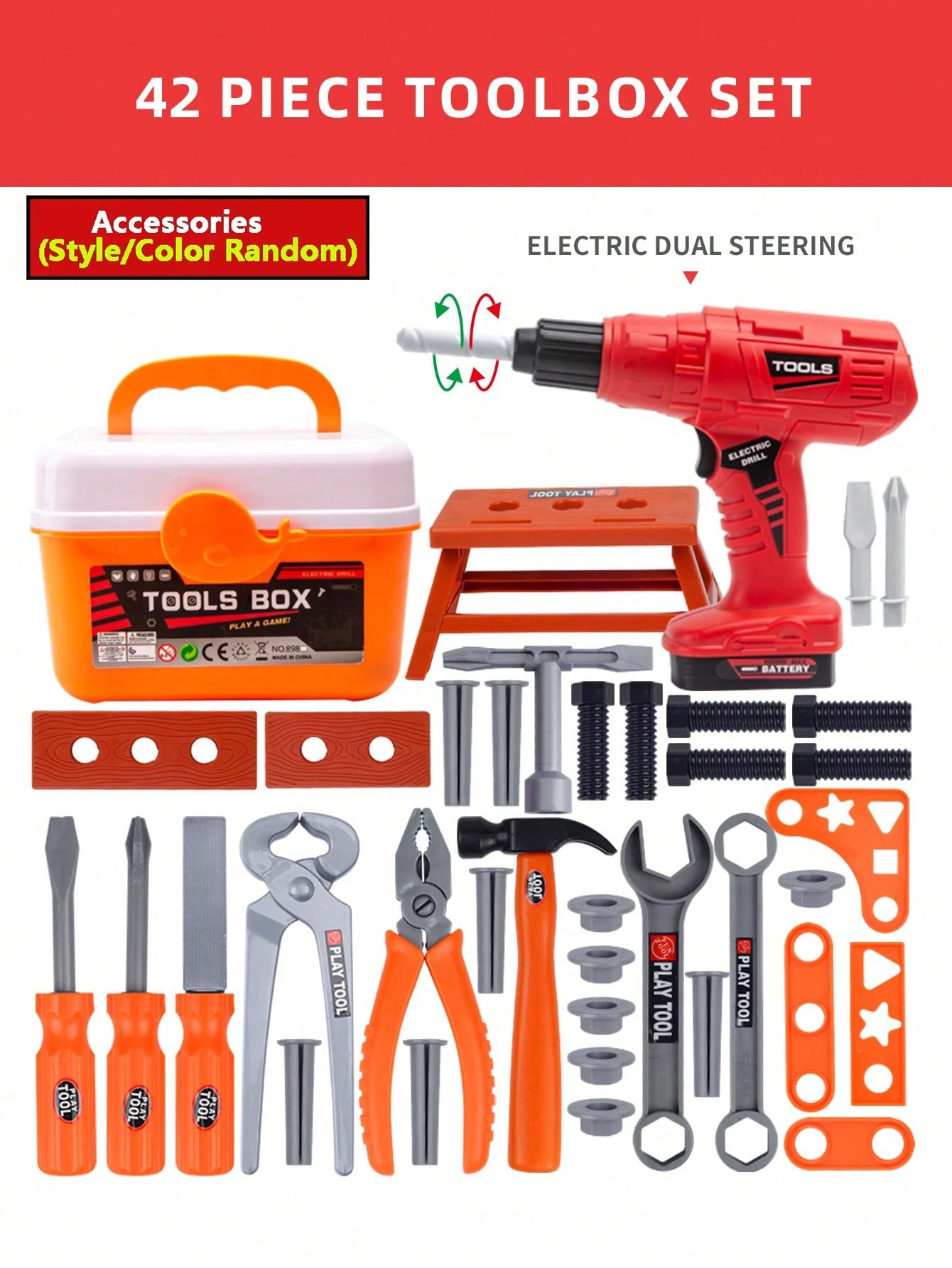Kids Pretend Tool Kit Educational Toys Simulation Repair Tools Toys Drill Game Learning Engineering Puzzle Toys Gifts for Boys
