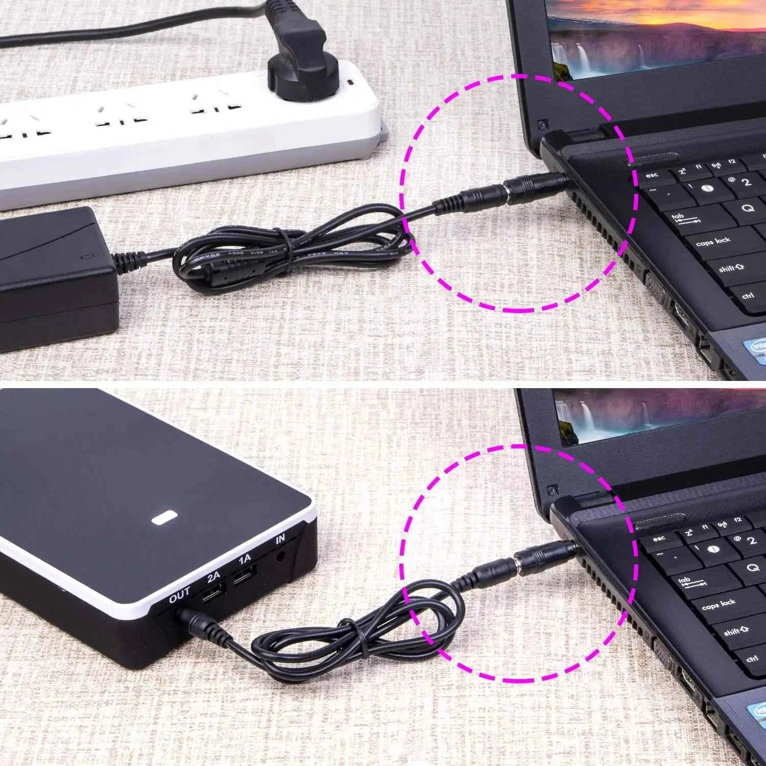34Pcs DC Power Plugs 5.5mmx2.1mm Universal Laptop Power Connector Adapter Computer Accessories Plug Connector Cable