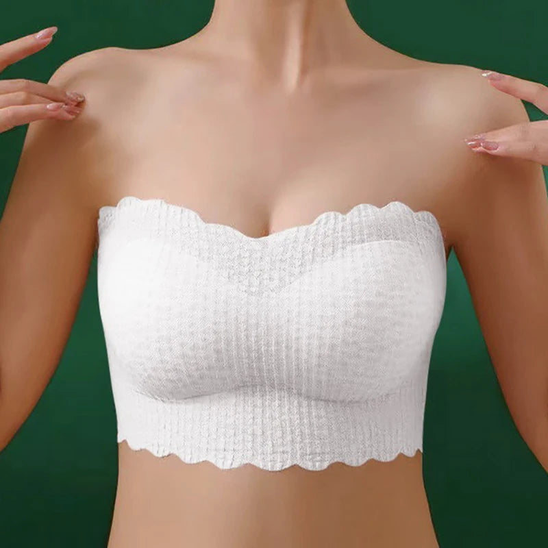 Sexy Invisible Bra Tube Tops Strapless Bras Seamless Bralette Wireless Wedding Brassiere Push Up Underwear Women Lingerie