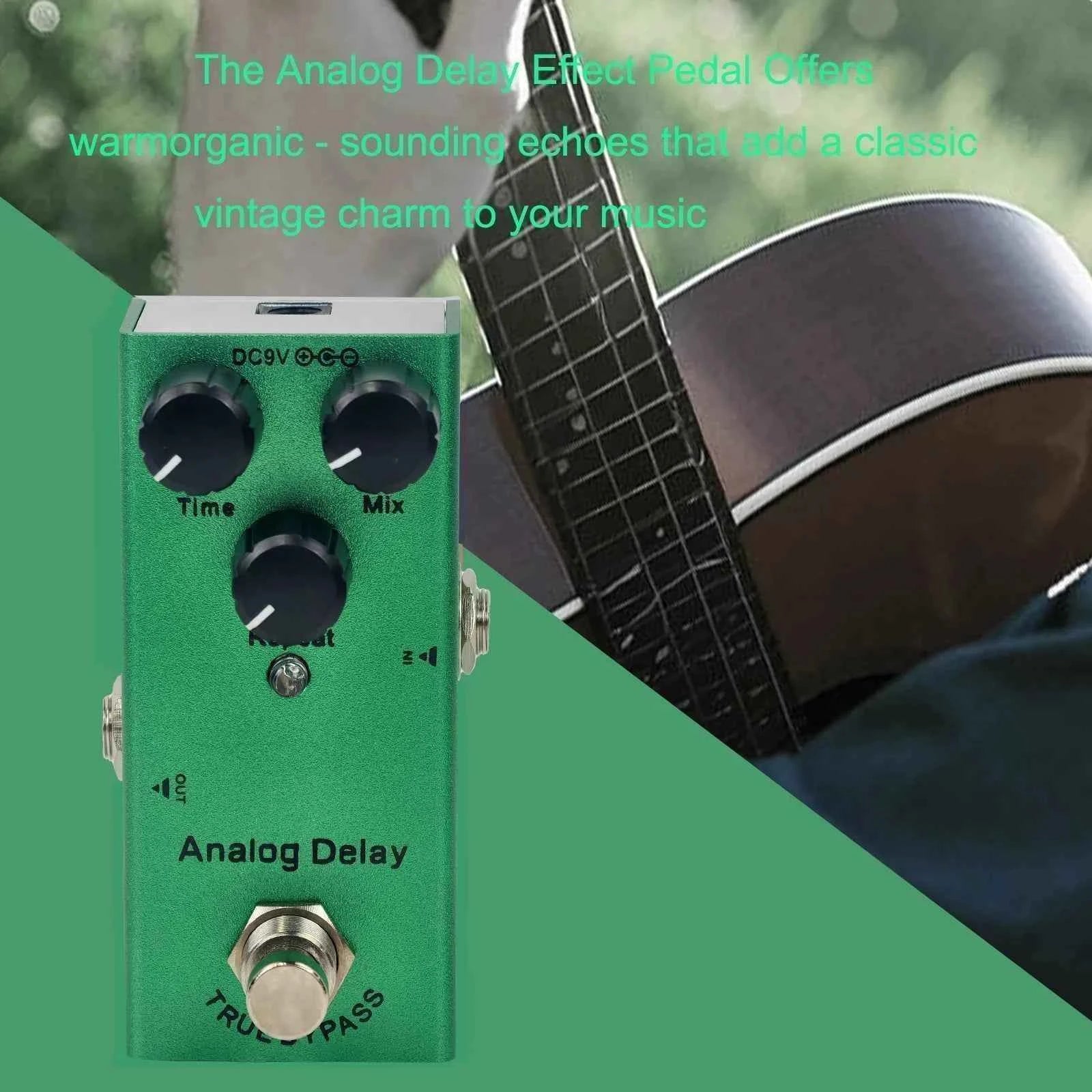 Electric Guitar Pedal Overdrive/ Distortion/Chorus/Delay/Tremolo Delay True Bypass, Durable Design for Versatile Tones