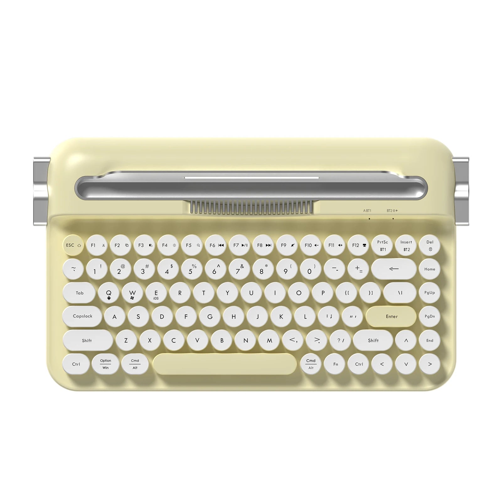 AJAZZ Multl-Device Keyboard Dual Mode 2.4G/Bluetooth5.0 With Card Slot Bracket Position Typewriter Office Membrane Keyboard AF84