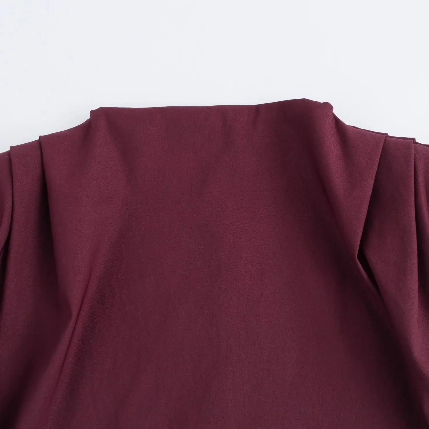 Fashion Shoulderless Top European American Style Simple Pleated Decorative New Top