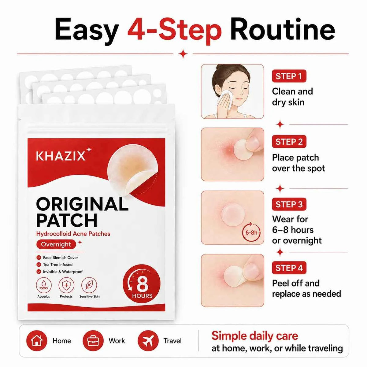 360-Piece Clear Acne Pimple Patches Invisible Spot Covers