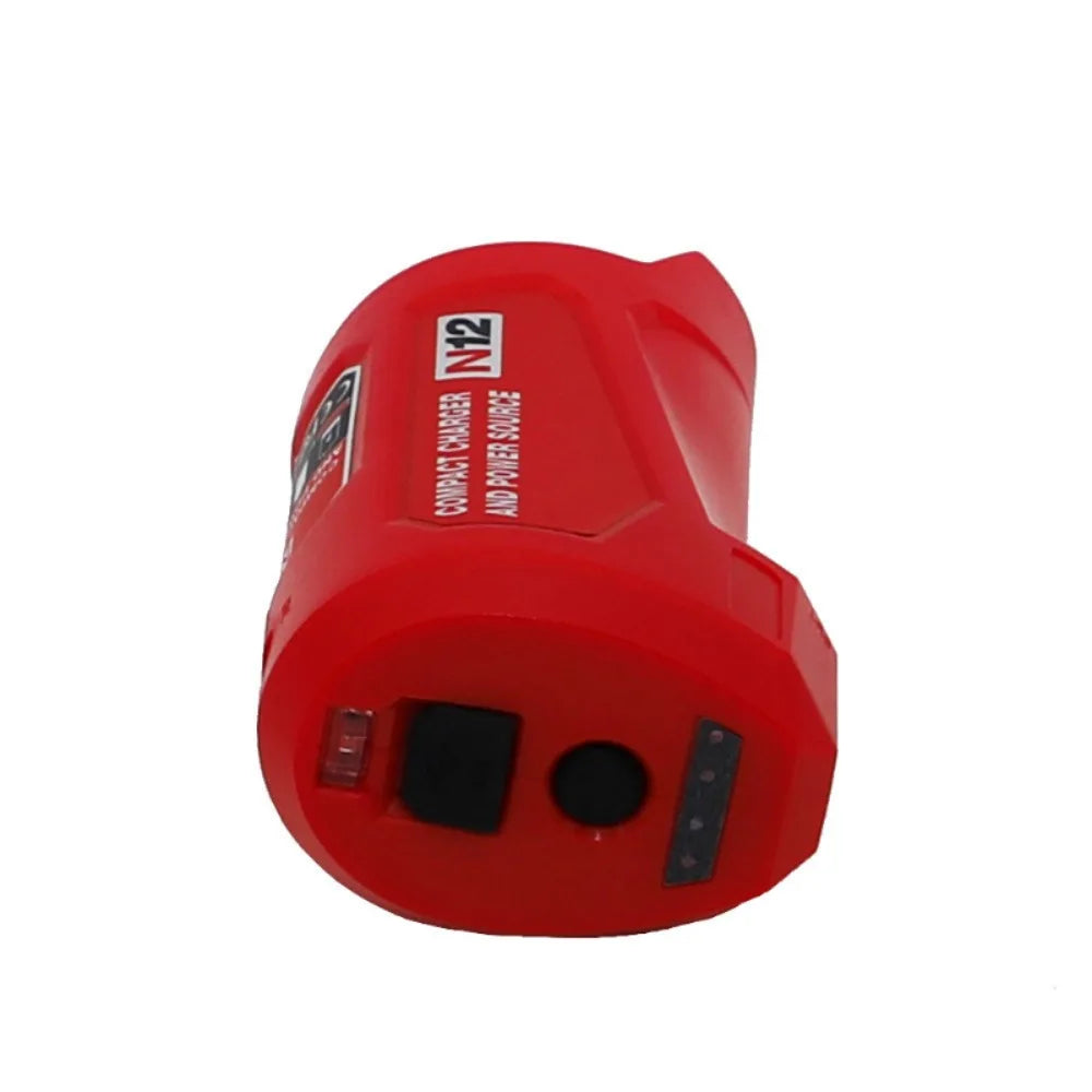 Power Source Replacement for Milwaukee 12V Battery Charger 48-59-1201 49-24-231 Portable Power Supply Adapter with 2.1A USB Port