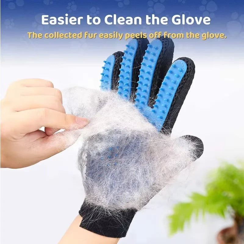 2-in-1 Pet Grooming Brush and Bath Cleaning Glove