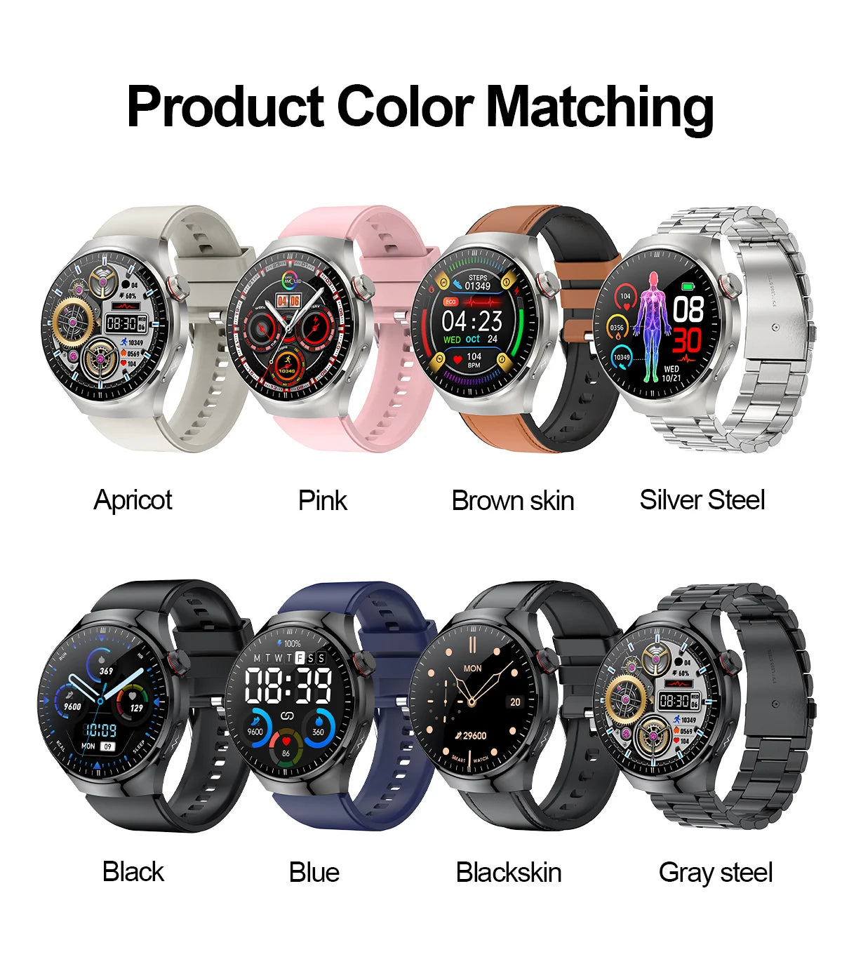 2025 High precision ECG Uric Acid Blood Fat Smart Watch Men Body Fat Blood pressure Heart rate Pulse Health  Watches