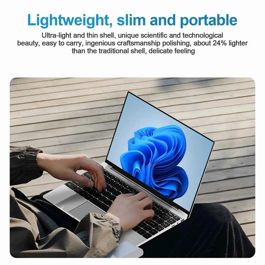 14.1 Inch Portable Laptop Computer Intel Core i7 8650U Dual Core 12GB RAM 512GB 1TB 2TB SSD Windows 11 Laptop Pc Gamer Notebook