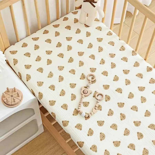 1 Pcs Baby Crib Sheets for Boys Girls Fitted Crib Sheet  for Standard Crib and Toddler Mattress Super Soft Microfiber Baby Sheet