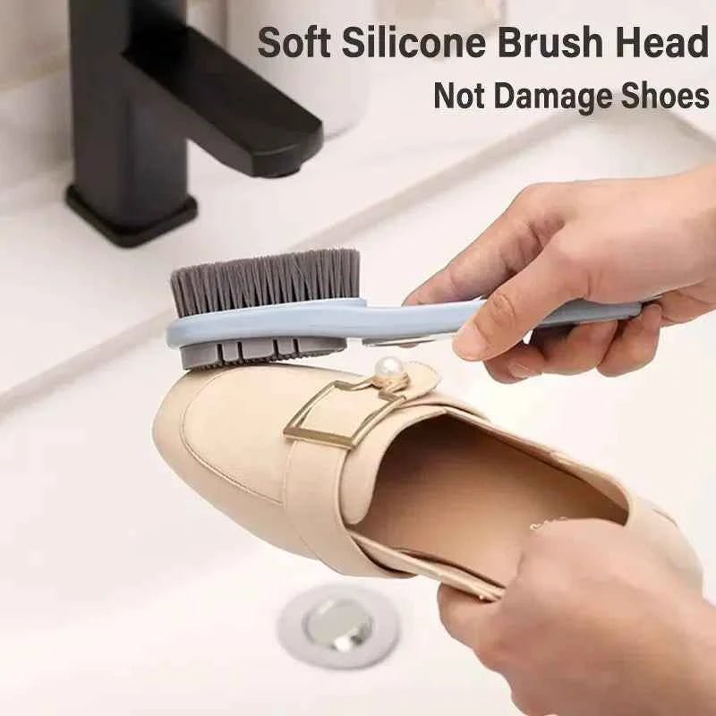 Double-sided Rubber Shoe Brush Soft Bristles Clothes Shoe Brushes Care Specialized Brush Waterproof Dirt Removal Cleaning Tool
