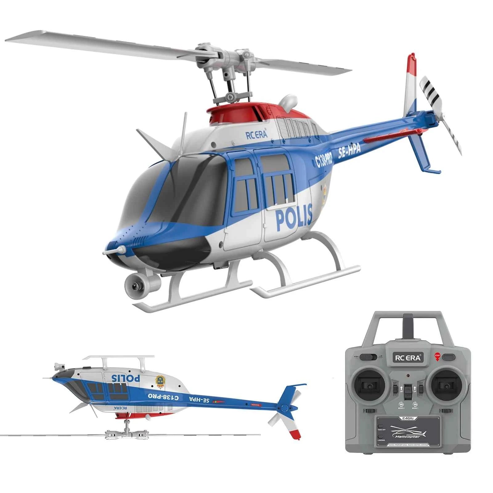 RC ERA C129V2 RTF RC Helicopter 2.4GHz 6-axis Gyroscope One Click 3D Flip Remote Control Aircraft Hobby Toys