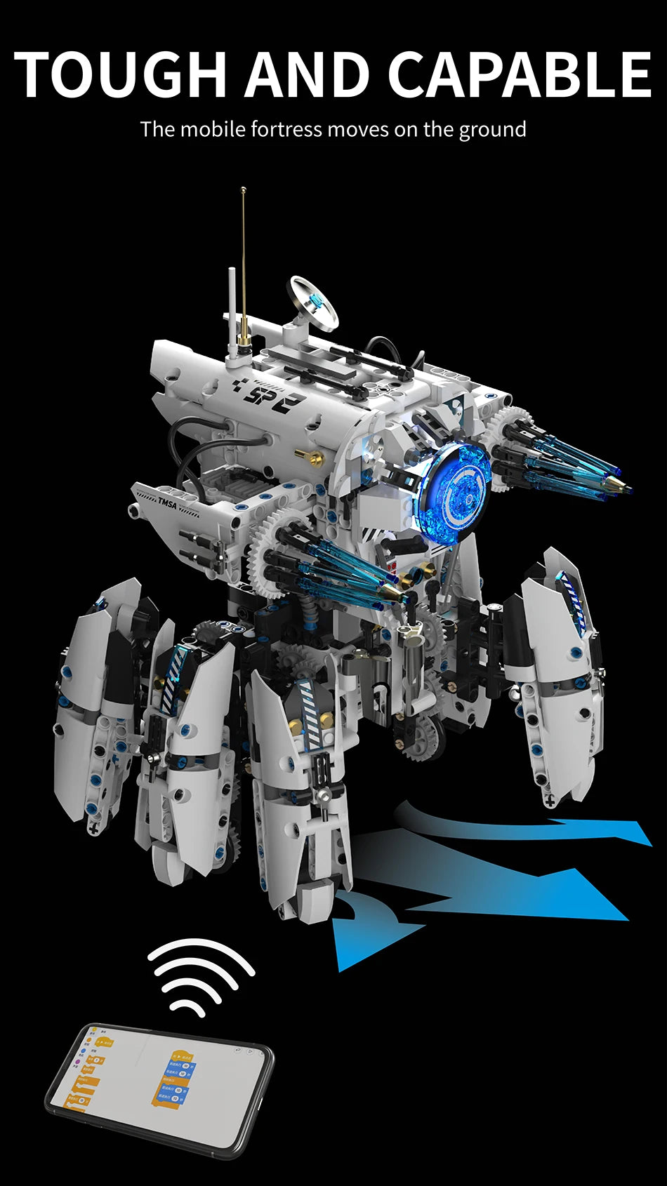 Technical Programming Hexapod Robot Science Fiction War Machine Building Blocks City Remote Control Robots Bricks Toys Boys Gift