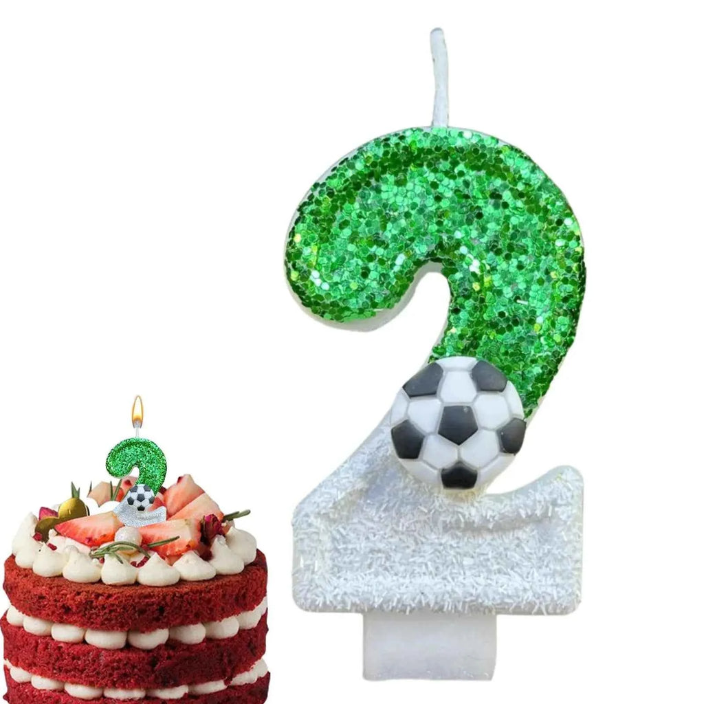 Football Birthday Number Candles, Candle Numbers for Cakes, Decorative Number Candles, Cake Topper Decoration for Birthday