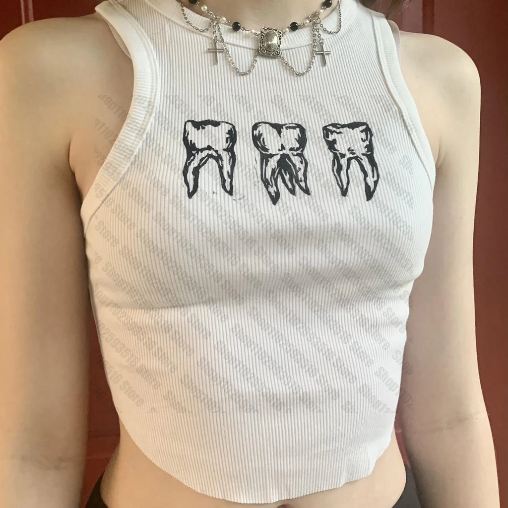 Women's Cropped Aesthetic Tops for Women Trashy Y2k 2000s Sexy Top 90s Vintage Clothes Crop Top Woman Emo Tops With Suspenders