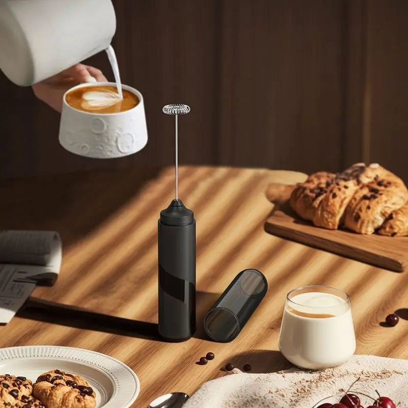 Portable AA Battery Powered Electric Milk Frother Coffee Cream Mixer Egg Beater Kitchen Blender for Coffee Lovers