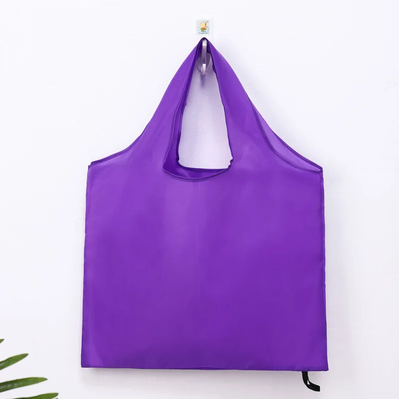 Foldable Shopping Bag Reusable Travel Grocery Bag Eco-Friendly One Shoulder Handbag For Travel Cartoon Cactus Printing Tote Bag