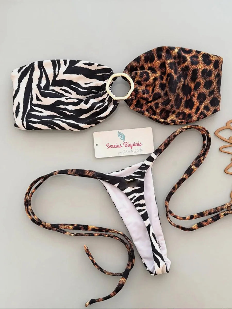 Micro Bikinis 2026 Women Swimsuit New Sexy Swimwear Halter Bikini Set Brazilian Biquini Female Thong Beachwear Party Wear