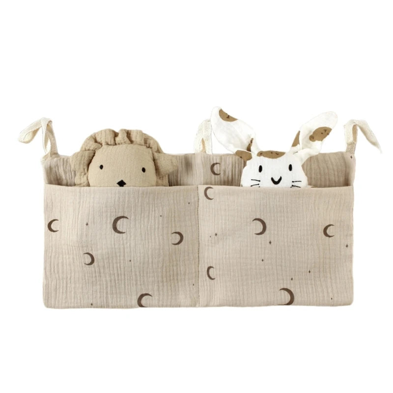 Baby Bedside Storage Bag Cribs Multifunctional Hanging Organizer Pocket for Drool Bibs Toy Diaper Baby Cribs Storage Bag