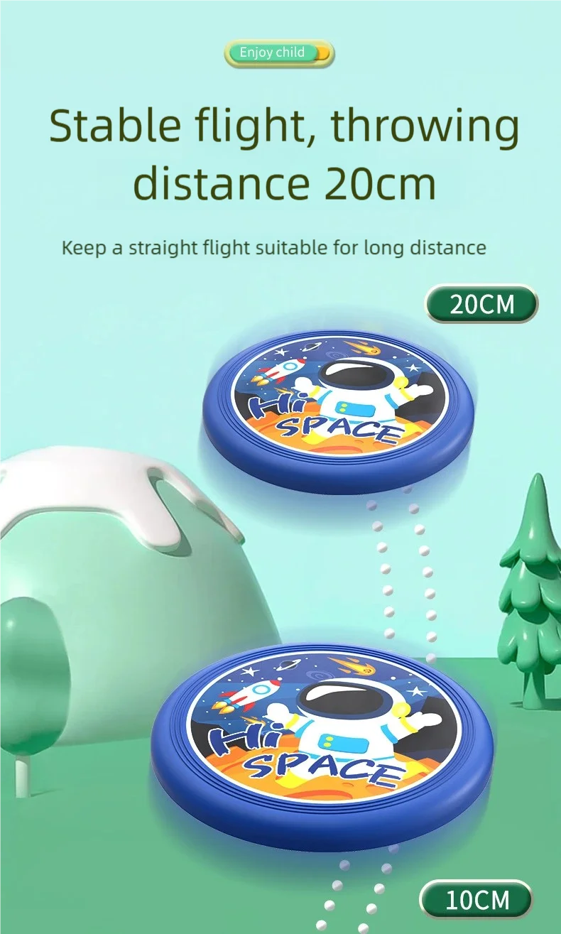 Kids Soft Rubber Frisbee Cartoon Flying Disc Safe Outdoor Sport Toy Parent-Child Game for Boys Girls Beach Backyard Family Play