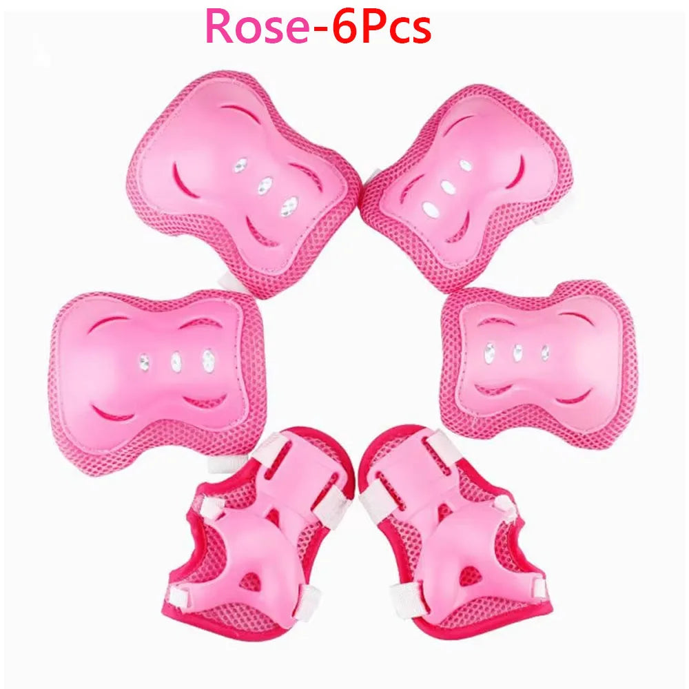Kids Knee Pads Elbow Pads Age 3-7 Toddler Boys Girls, 6 In 1 Protective Gear Safety Set with Wrist Guard for Skating Cycling Ne
