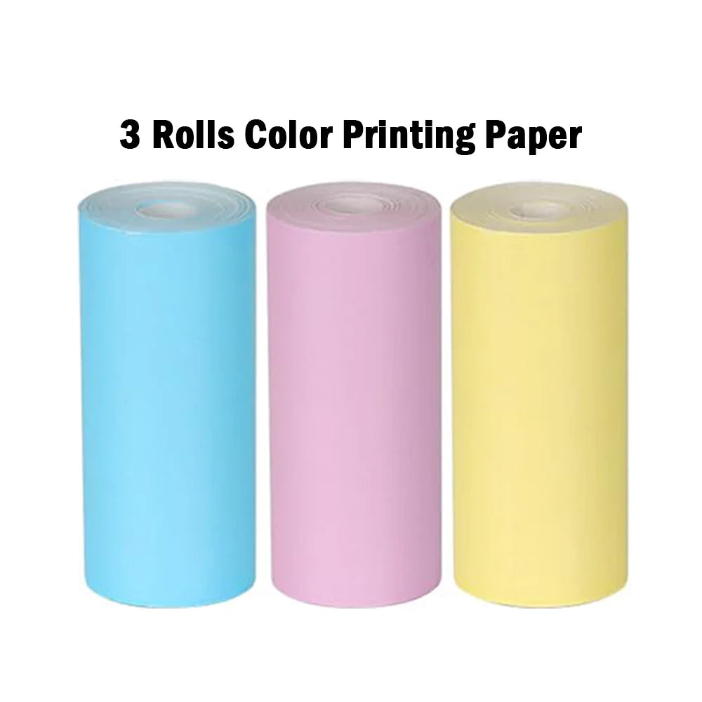 Mini Printer Thermal Paper Label Sticker Colorful Adhesive Self-adhesive Paper For Wireless Bluetooth Photo Inkless Printer 57mm
