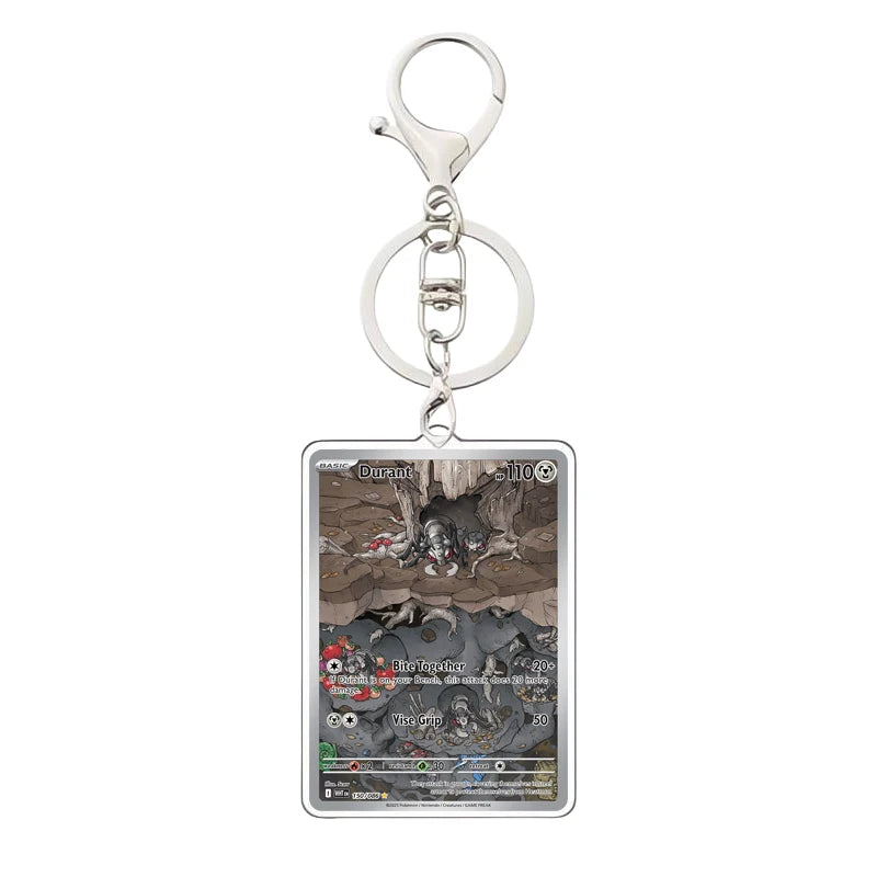 Pokemon PTCG Acrylic Keychain English Version Sv11B W Sar Bwr Reshiram Zekrom Victini N Acrylic Card Keychain Pendant 3.4X5.2Cm