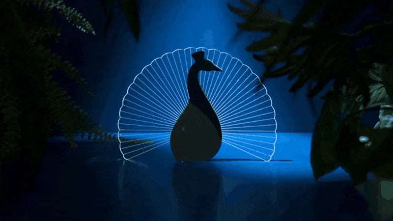 Creative Home Decorate Animal Luminous Ornaments Wood Acrylic Art Table Ornaments Pelican Sirius Whale Toucan Room Decor