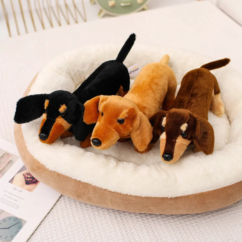10 Inch Adorable Dachshund Plush Toy Soft Stuffed Animal Dog Doll For Home Decor kids' Birthday Parties And Gifts