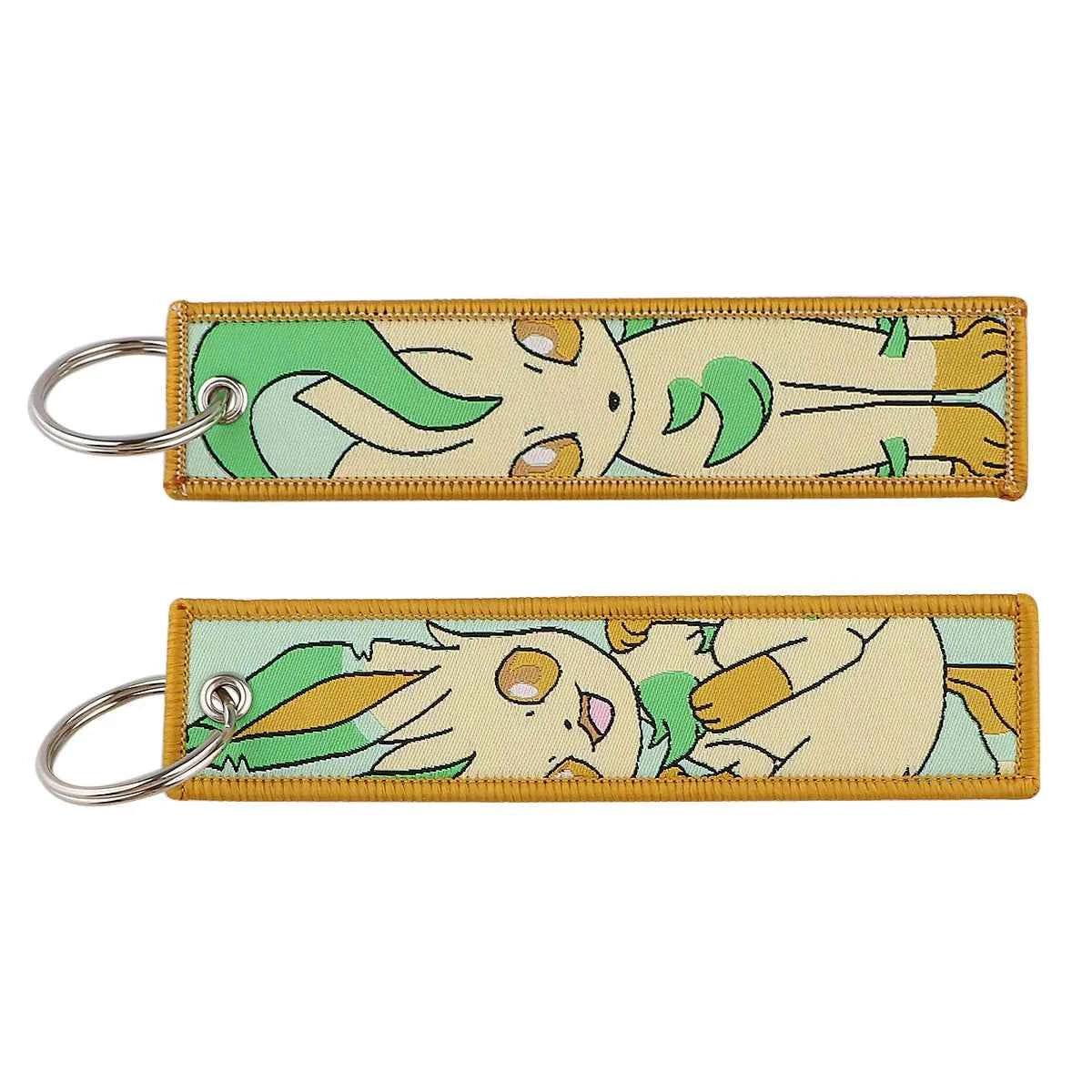 Anime Cute Animal Jet Tag Embroidery Keys Tag Women Keyring Cartoon Car Keys Fashion Jewelry Accessories Kids Gifts 1PCS
