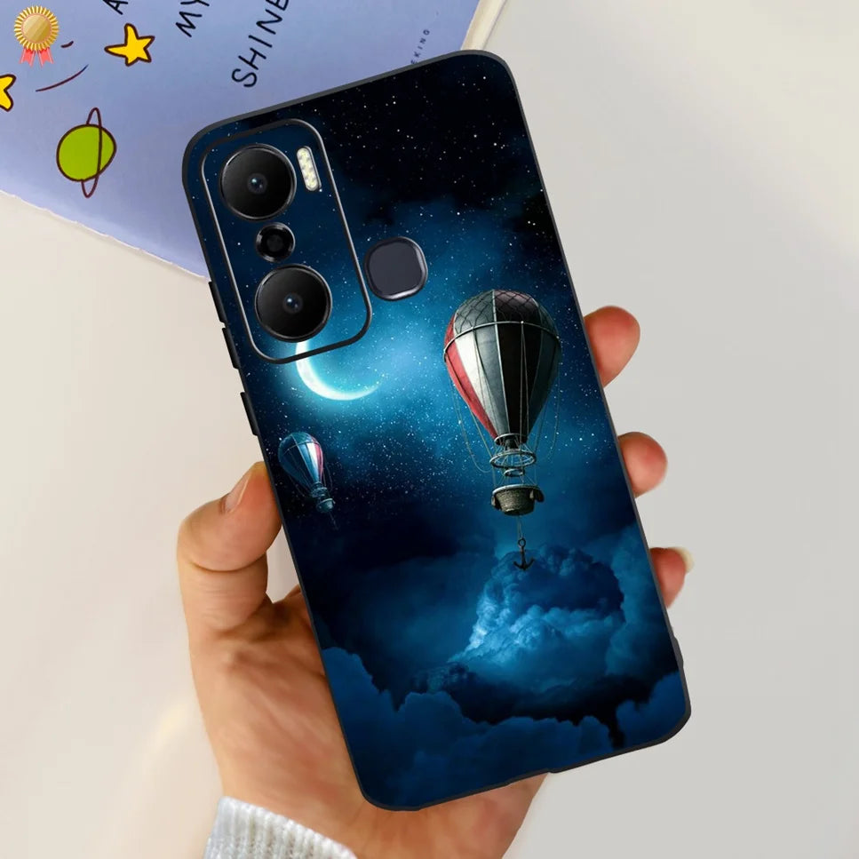 For Infinix Hot 20 Play 20i 4G Case Cute Astronaut Clear TPU Silicone Bumper Cover For Infinix Hot 20 Play 20i Phone Case Funda