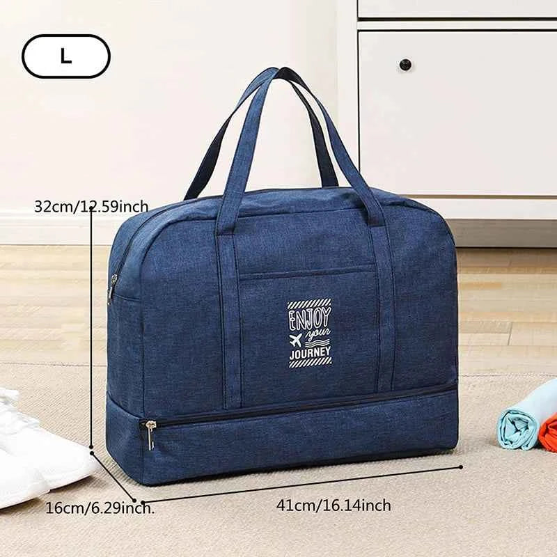 Fashion Folding Travel Bag Women Oxford Travel Weekend Overnight Bags Large Capacity Hand Luggage Tote Duffel Accessory Supplies