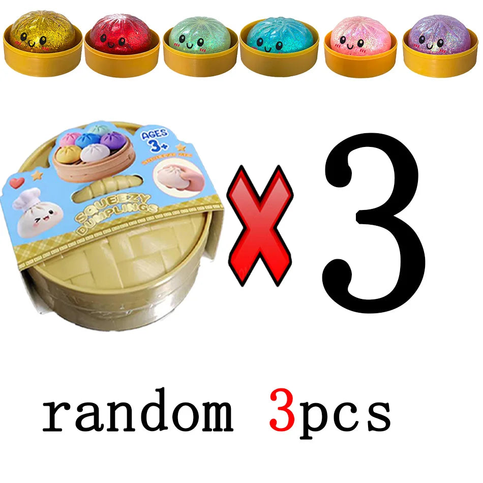 Dumpling Squishy Mysteries Dumplings Stress Relief Fidget Toys Home Office Desk Accessories Party Gift Mystery Dumpling Squishy