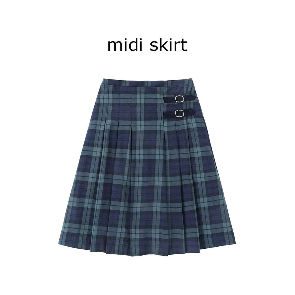AS Navy Collection AW25 Girls Plaid Dress Two Color Patchwork Sweater Baby Romper Boys Blazer Pants Family Matching Clothing