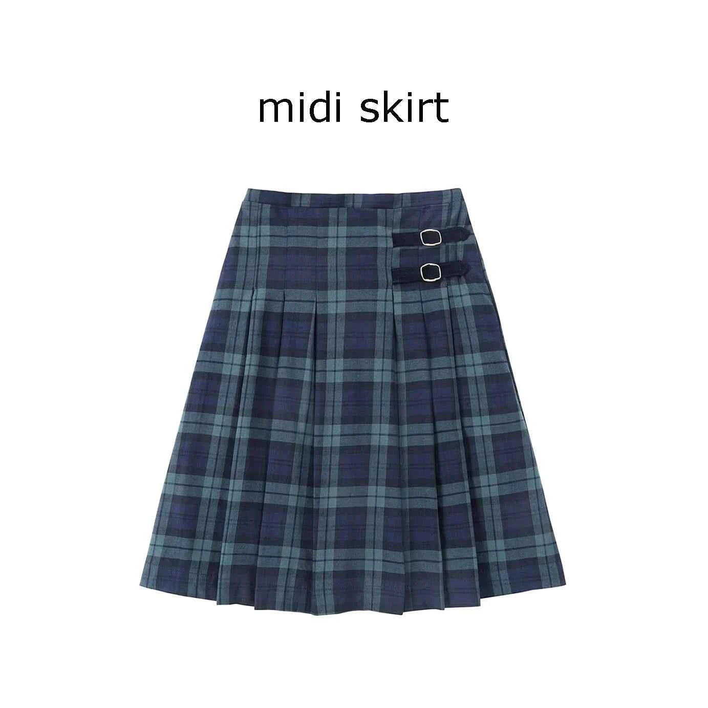 AS Navy Collection AW25 Girls Plaid Dress Two Color Patchwork Sweater Baby Romper Boys Blazer Pants Family Matching Clothing