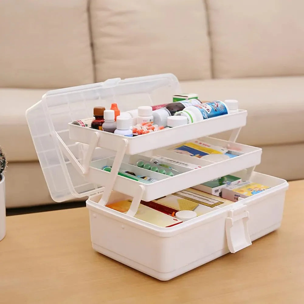 New 2/3 Layers Storage Box Large Capacity Plastic Nail Art Box Multifunctional Portable Jewelry Organizer Small Items