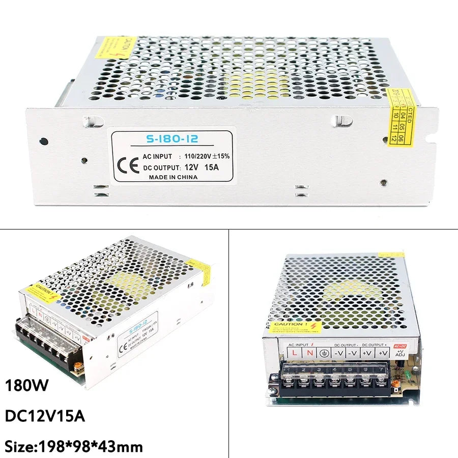 AC DC 110V 220V TO 5V 12V 24V 48V Switching Power Supply Source SMPS Fonte Power Supply 5 12 24 48V Transformer