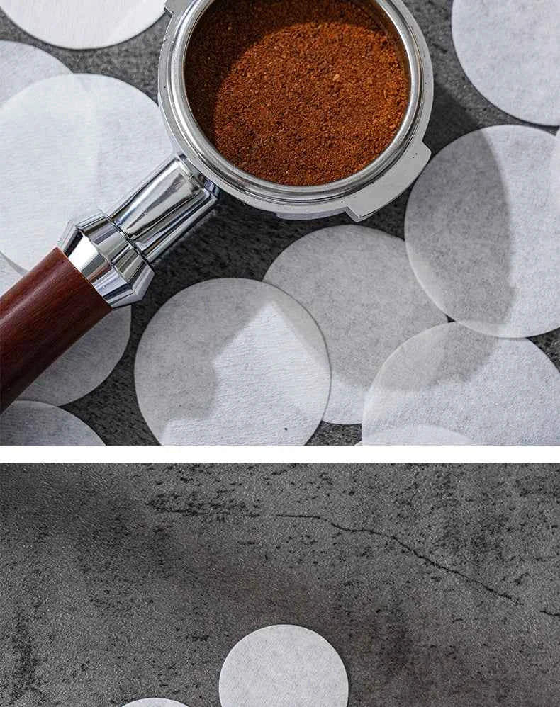 100 Pcs Coffee Paper Filter for Espresso Coffee Maker, 51/53/58mm Unbleached Espresso Filter Puck Screen Portafilter Paper