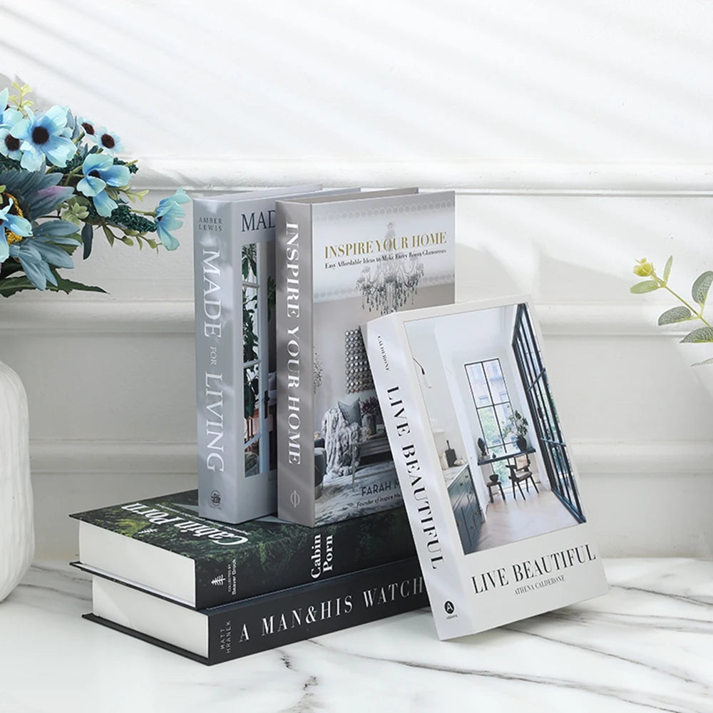 Home Decor Fake Books Coffee Table Books Ornaments Living Room Decoration Luxury Fake Books Storage Box Aesthetic Decoration