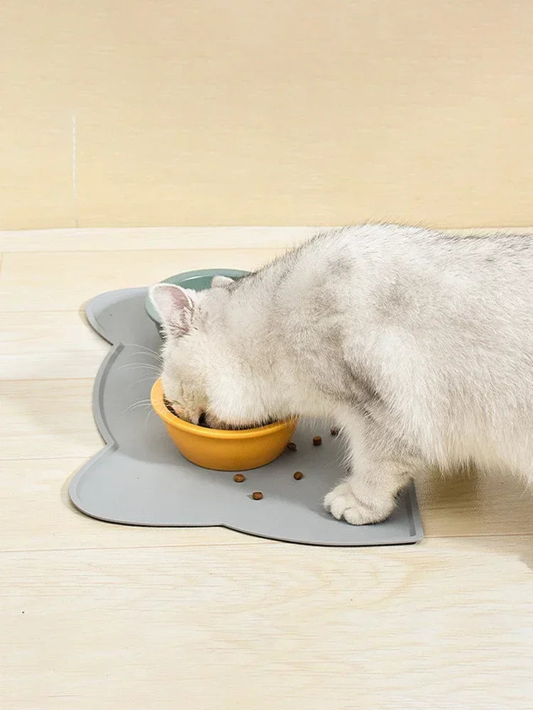 Special Silicone Feeding Mat for Dogs & Cats, Waterproof Non-Slip Anti-Spill Pet Bowl Tray