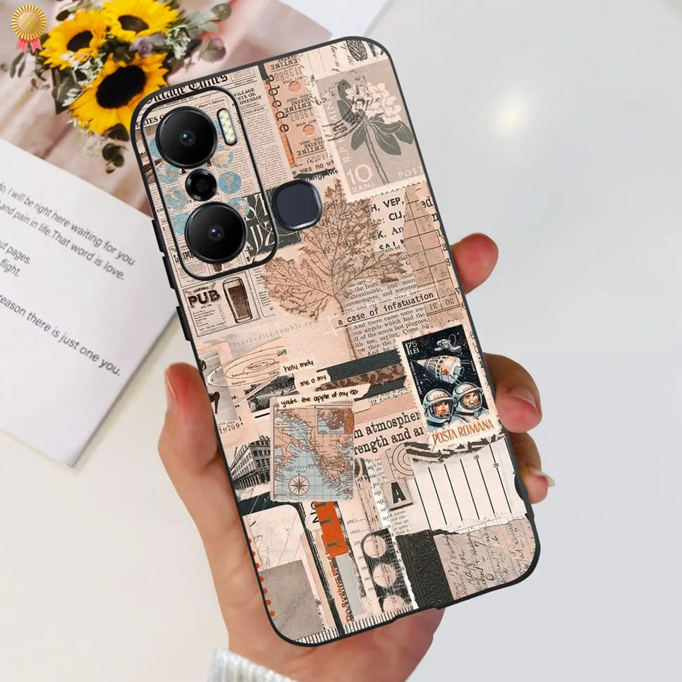 For Infinix Hot 20 Play 20i 4G Case Cute Astronaut Clear TPU Silicone Bumper Cover For Infinix Hot 20 Play 20i Phone Case Funda