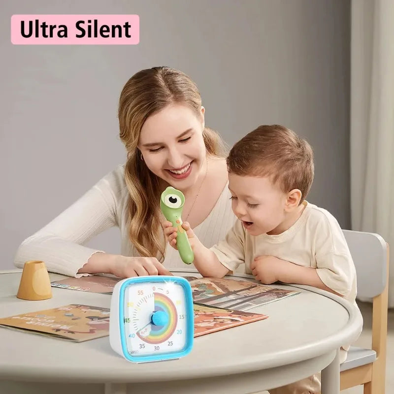 Kids Children Reminder Time Management Tool Visual Timer Night Light Ultra Silent Alarm Clock 60 Minutes Countdown Timer Digital