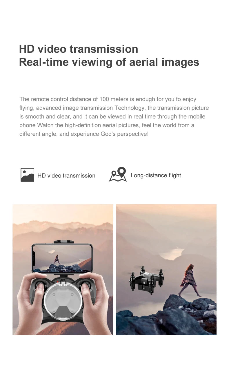 Gold K1 New Mini Drone Remote Control Helicopter - Movie Quality Photography Kids Toy Gift Aircraft
