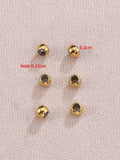 100pcs Stainless Steel Round Spacer Beads Loose Bead For DIY Bracelets Necklace Beads Jewelry Making Charms
