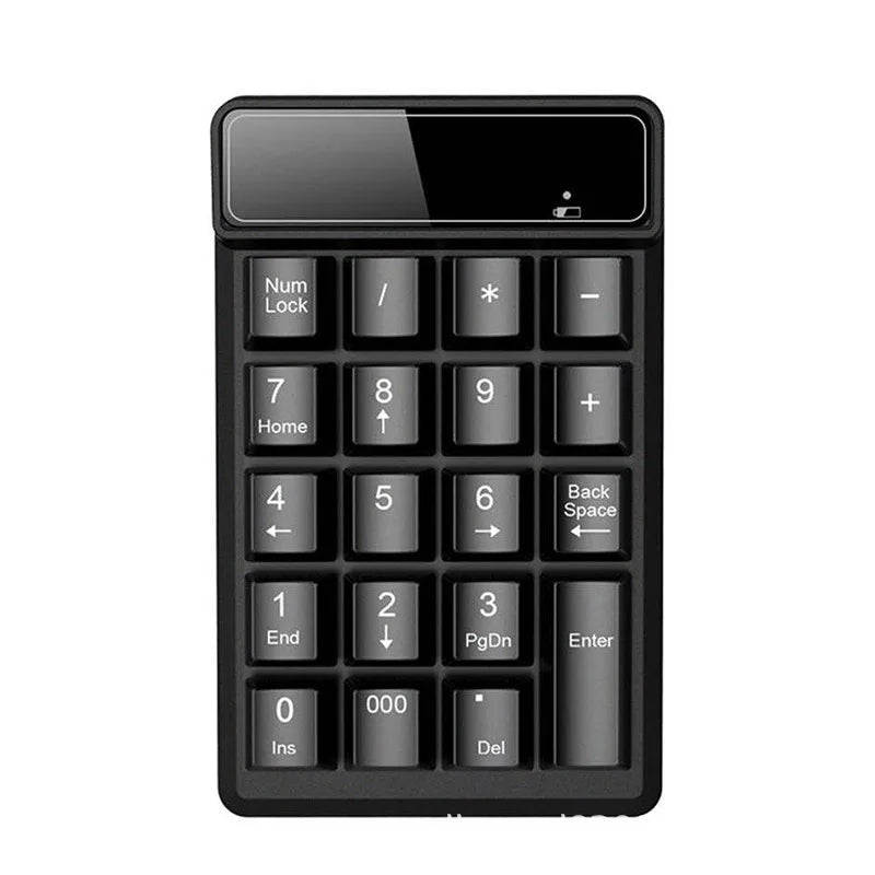 2.4GHz Wireless Wired Keyboard Bluetooth Mini USB Numeric Keypad 19 Keys Number Pad Numpad Receiver for Accounting Laptop PC