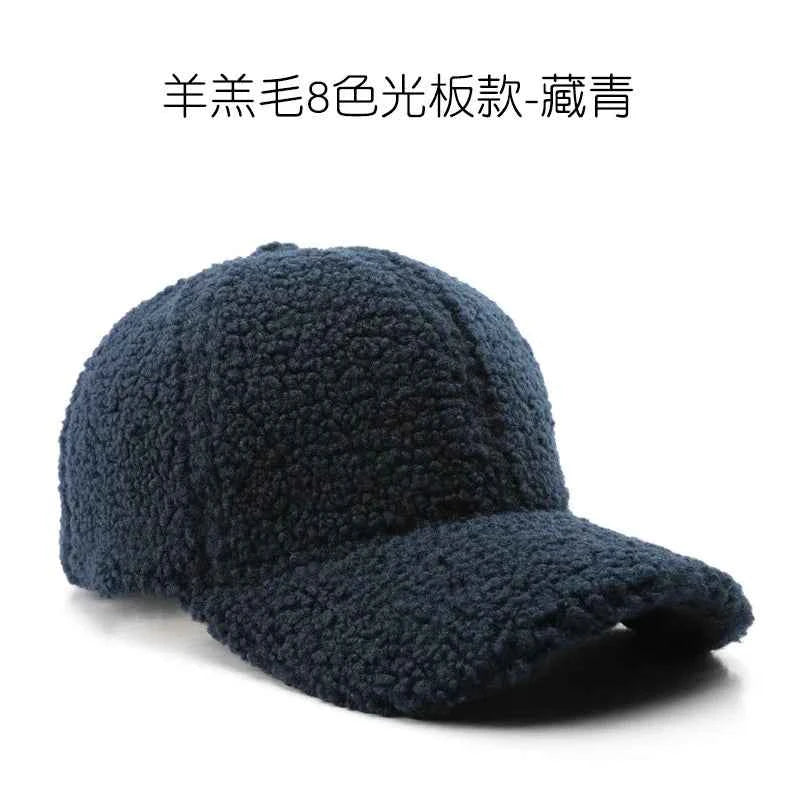 Autumn Winter Baseball Cap Women Artificial Lamb Wool Hats Keep Warm Cap Plush Baseball Caps Spring Baseball Cap Solid Sunshade