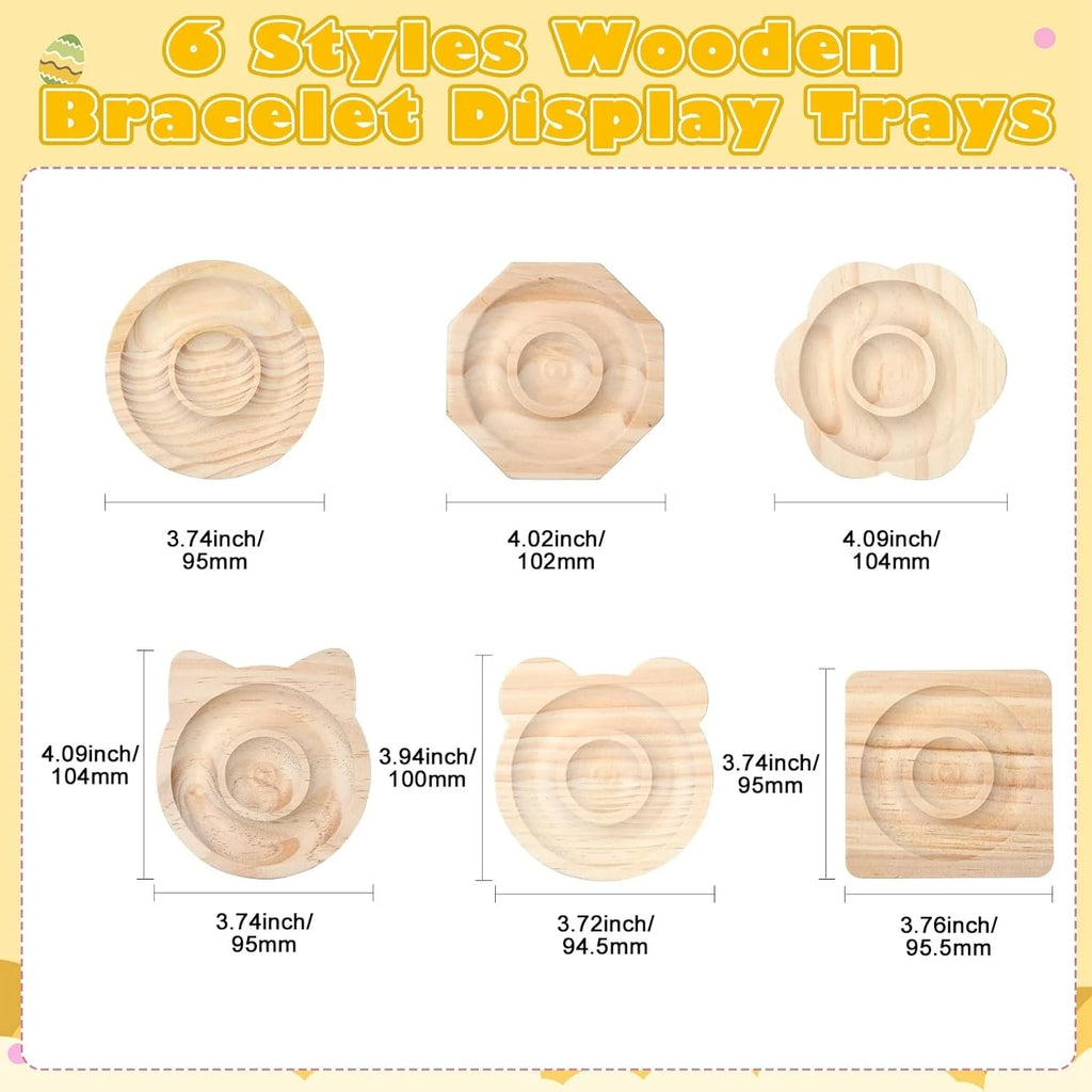 DIY Wooden Bead Board Bracelet Design Board Beading Jewelry Organizer Tray Mats for Jewelry Making and Display