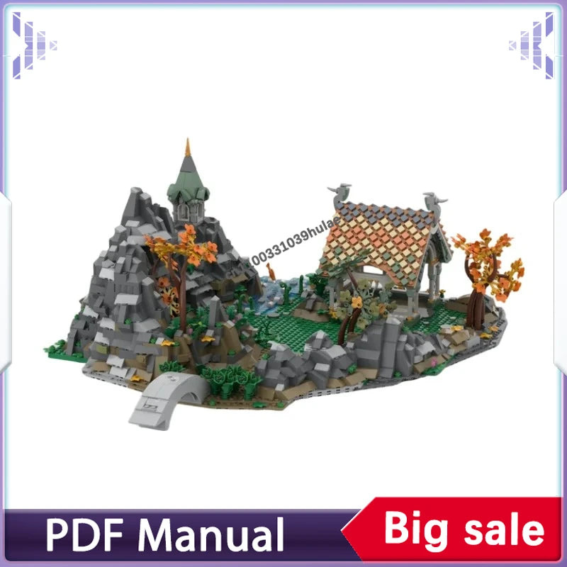 10316 Base for Ancestral Hall MOC Building Blocks Elven Architecture Scene Bricks Kit Display Gifts
