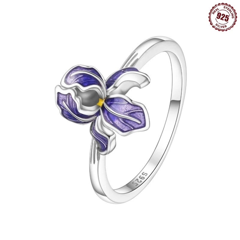 MISEFF Real 925 Sterling Silver Double Rings Simple Color Zircon Rings For Wedding Engagement Birthday Silver Jewelry Gift